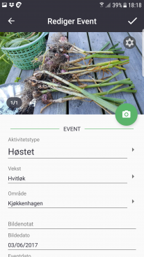 Gardenize Ny hendelse Gardenize Ny hendelse