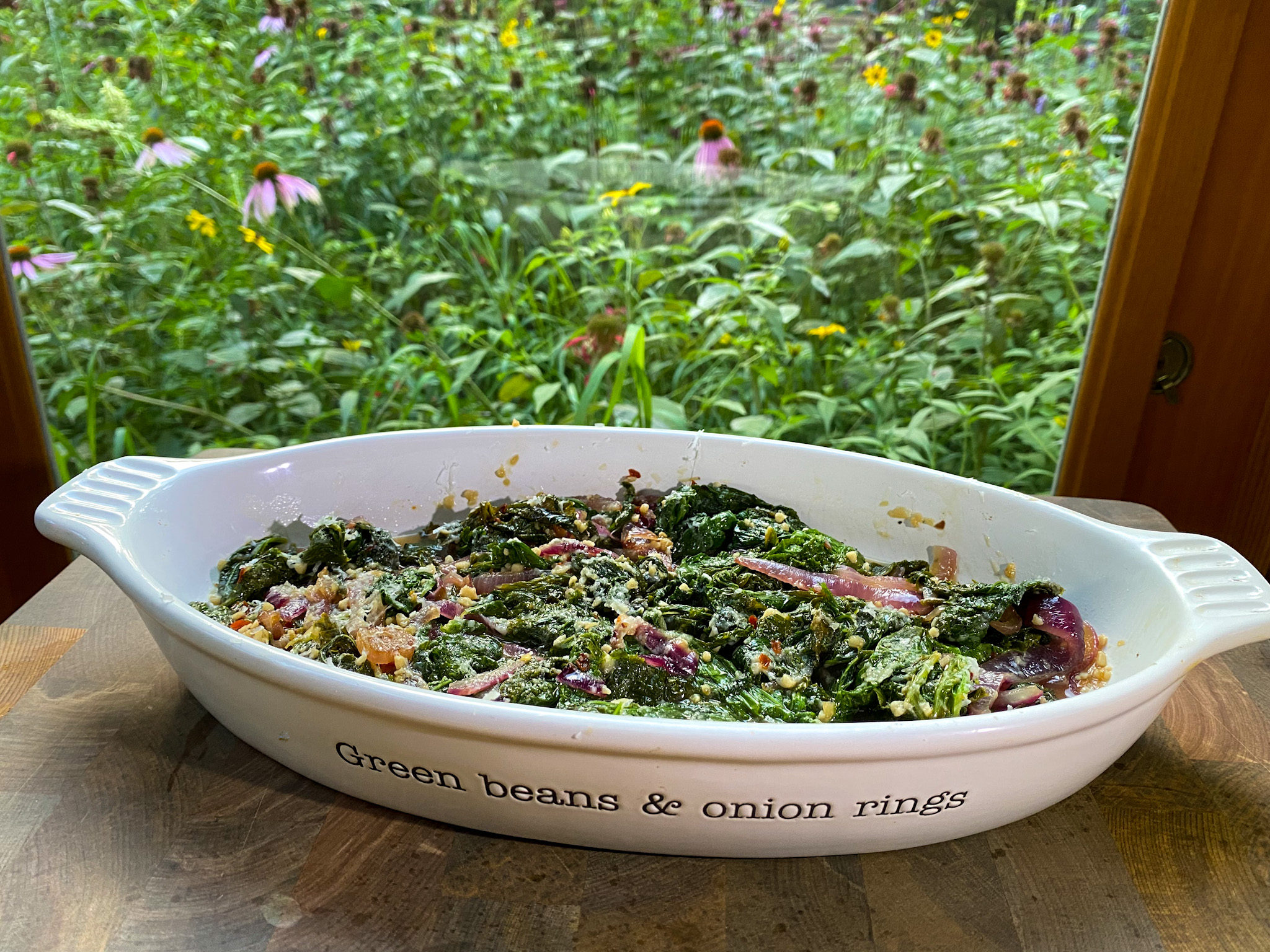 Sautéed Mustard Greens, with garlic and onions