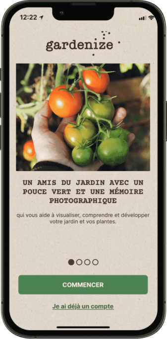 intro screen 1 Gardenize un amis du jardin